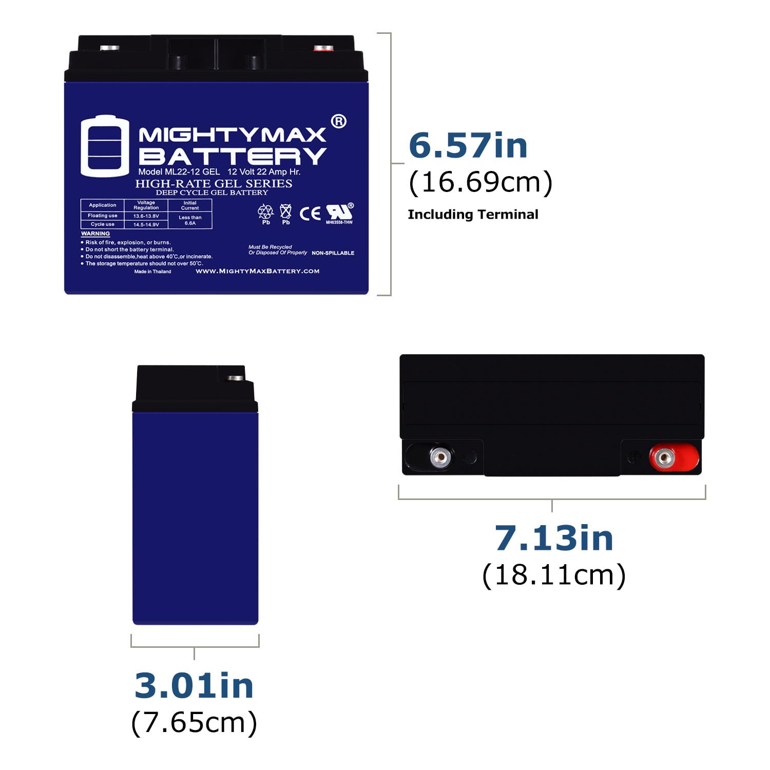 Mighty Max Battery 12V 22Ah Gel Battery Replacement For E-Wheels Ew-36-4 Pack