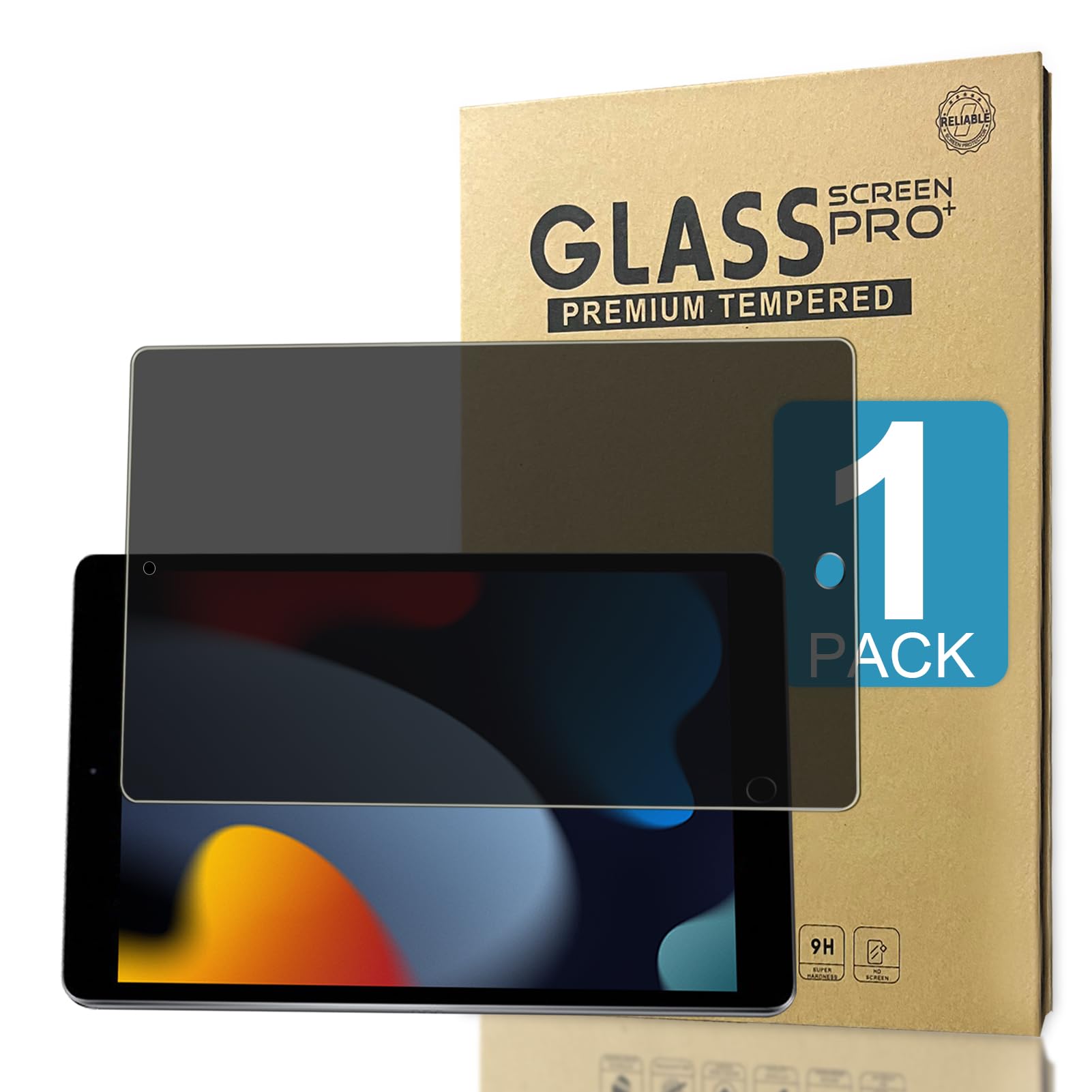 Lapocover Privacy Screen Protector For Ipad 10.2 Tablet 9Th/8Th/7Th 2021/2020/2019 Model, Tempered Glass Privacy Screen Protecto