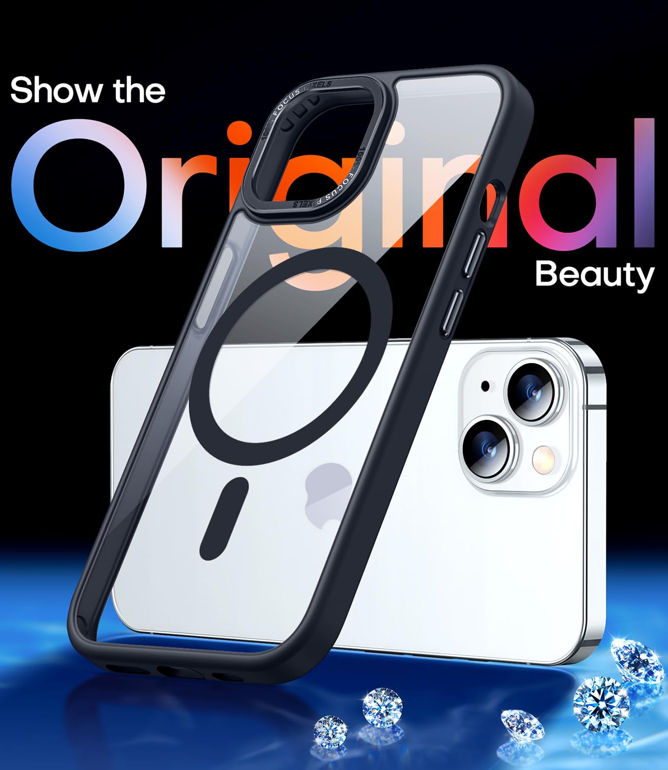 Canshn For Iphone 14 Case/Iphone 13 Case [Compatible With Magsafe & Mil Grade Drop Tested] Magnetic Phone Case For Iphone 14/13,