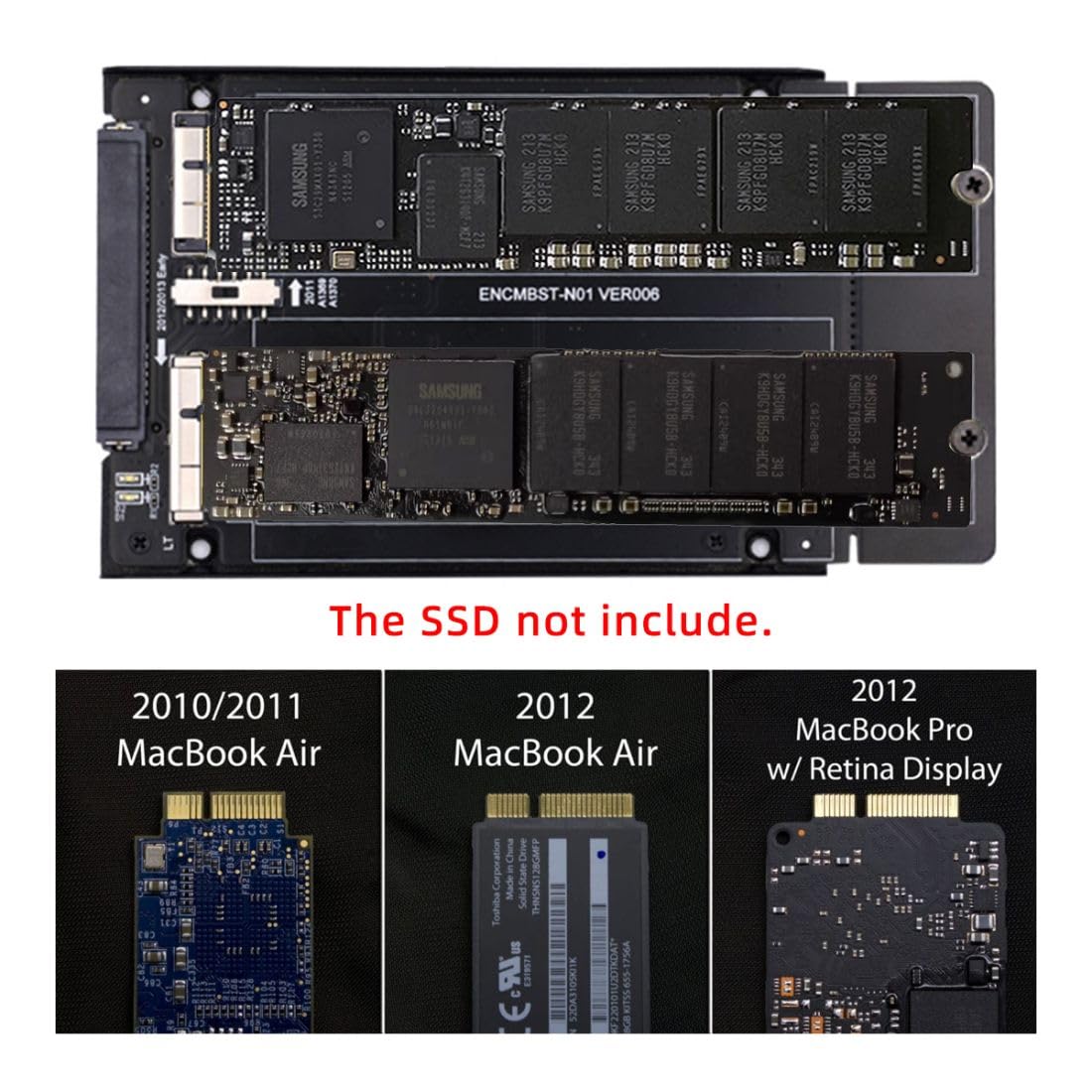 Chenyang 12+6Pin & 17+7Pin Mac Ssd To 2.5  Sata 2 In 1 Combo Case Enclosure Adapter For 2010 2011 2012 Mac Air Pro Retina Ssd