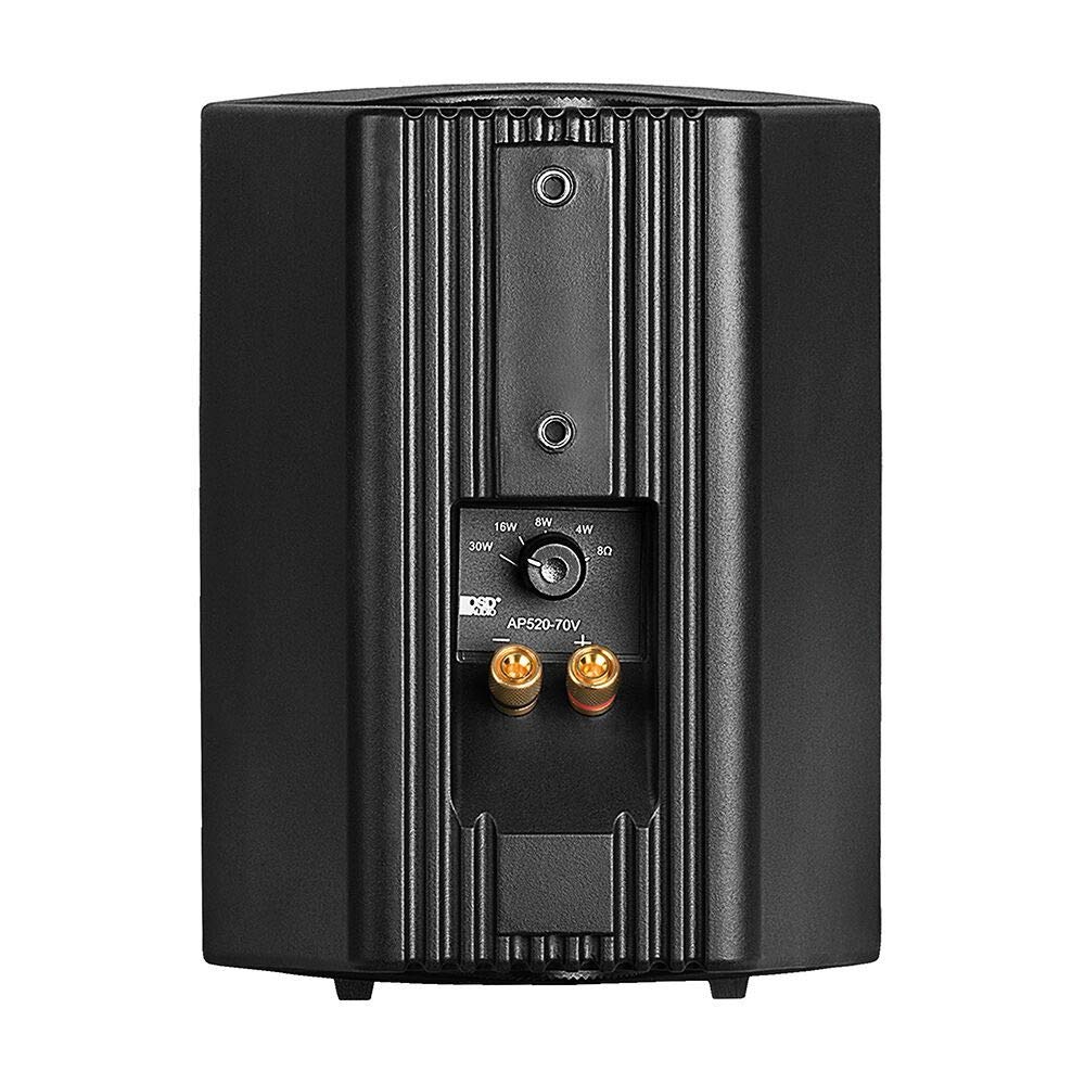 OSD Audio 70V Commercial 5.25' Patio Speaker Indoor Outdoor Pair Black AP520T