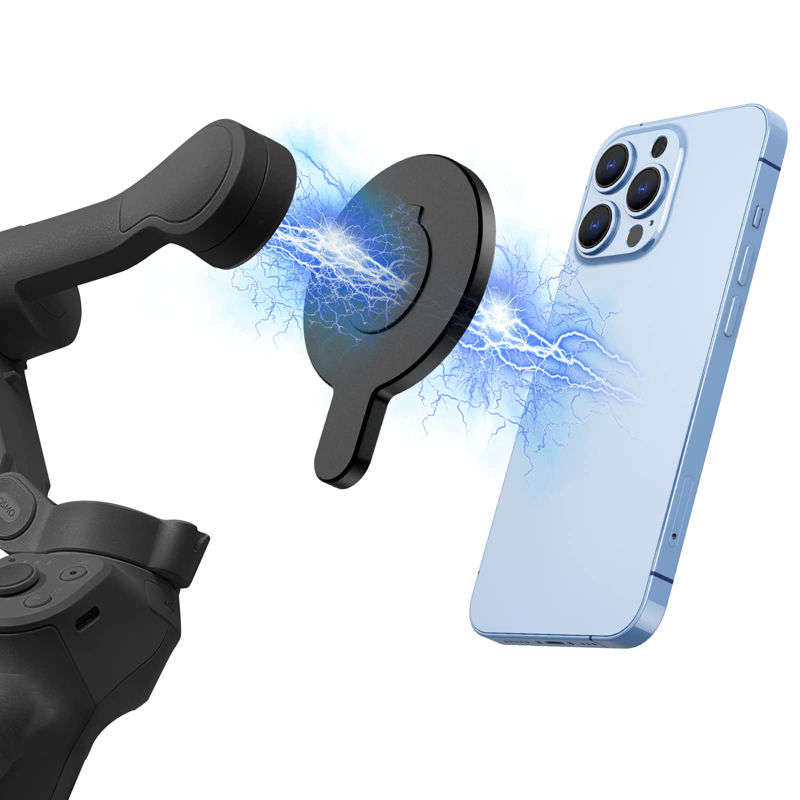Aerbeis For Dji Om 6 Magsafe Adapter Clamp, Compatible With Gimbal Stabilizer Dji Osmo Mobile 6, Also Fits For Dji Om 5 4 Se