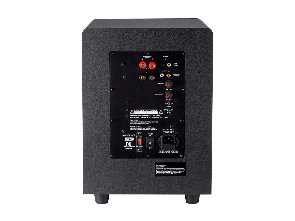 Monoprice Premium Select Subwoofer   8 Inch Woofer, 200 Watt, 4 Ohm Nominal Impedance, Auto On/Off, Black
