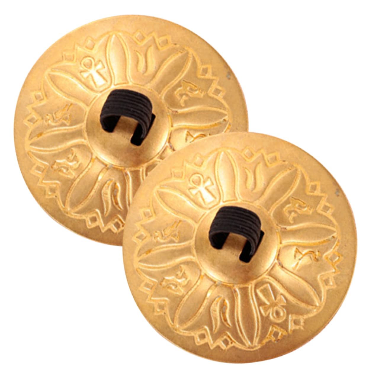 HANABASS 1pair Belly Dancing Finger Cymbals Copper Percussion Instrument for Parties and Boys and Girls Elastic Cord for Crisp S