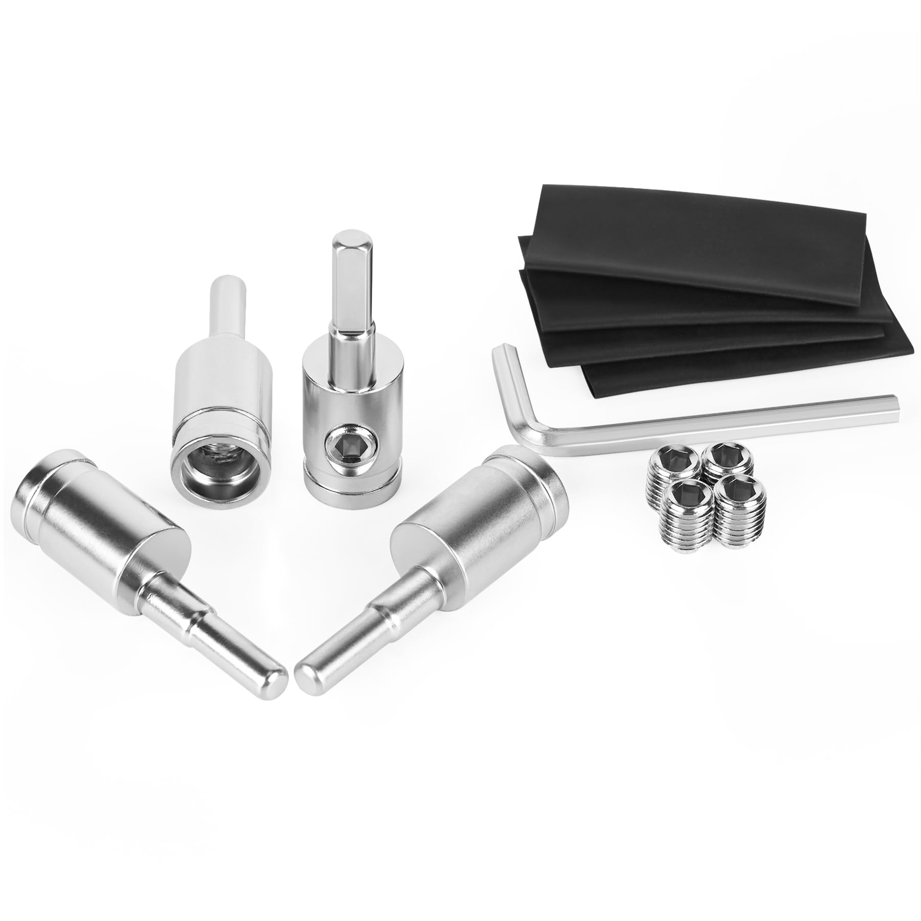 Tottist Amp Input Reducer 4 Gauge To 8 Gauge (4Pcs) Car Stereo Audio Awg Pin Power Ground Wire Reducer 4Pcs