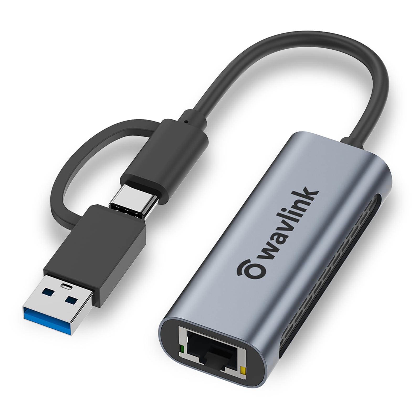 Wavlink Usb C To Ethernet Adapter 2.5 Gbps, 2 In 1 Usb To 2.5G Ethernet Adapter, Usb C To Rj45 Network Converter (Thunderbolt 4/
