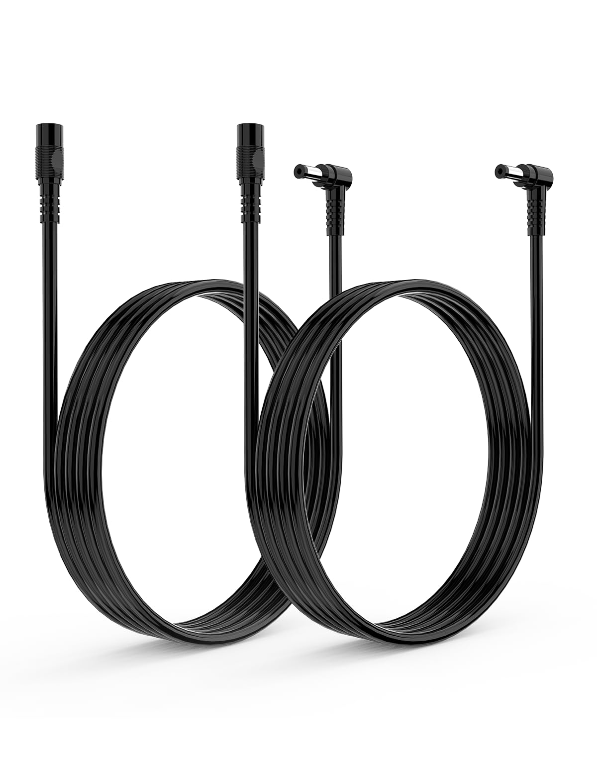 Tonton 2 Pack Dc Power Extension Cable 2M 6.6Ft 5.5Mm X 2.1Mm 90 Degree Right Angle Female To Dc Male Power Adapter Cord For Cct