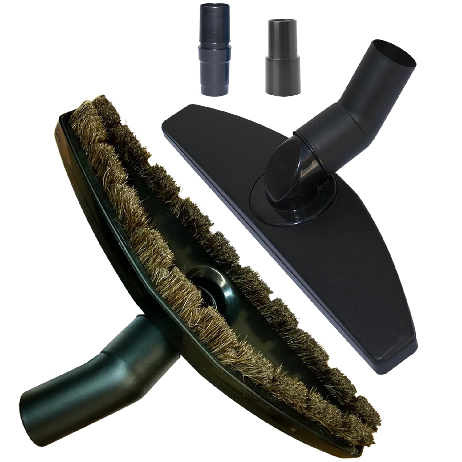 Replacement Vacuum Brush Head With 32Mm Connection & 1-3/8-Inch To 1-1/4-Inch Adapter | Works On Low Carpet & All Floors | Horse