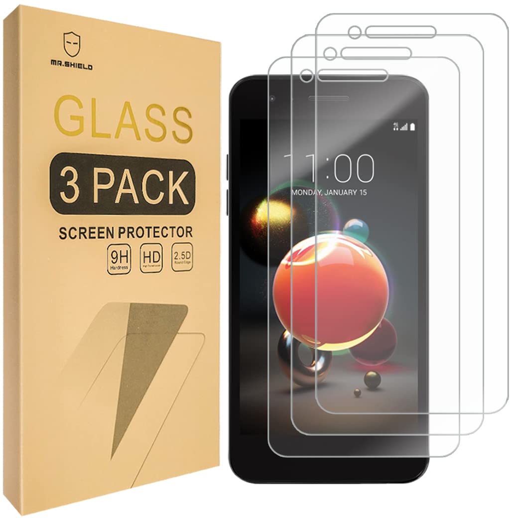 Mr.Shield [3 Pack] Designed For Lg K8+ / Lg K8 Plus (2018) [Tempered Glass] Screen Protector [Japan Glass With 9H Hardness] With
