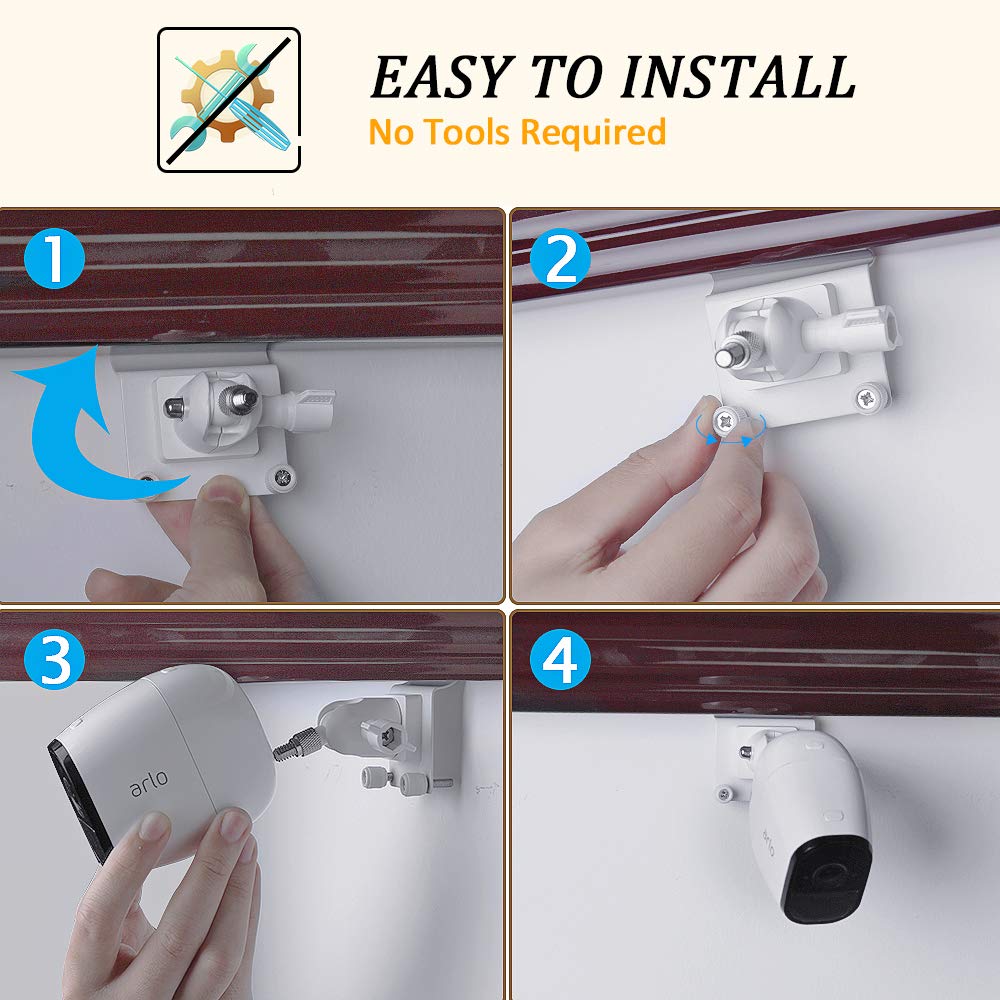 Holaca Vinyl Siding Clips For Arlo,Stick Up Cam Pro Roelink Zumimall Eufy Security Camera, Hanger Hooks For Mounting Security Ca