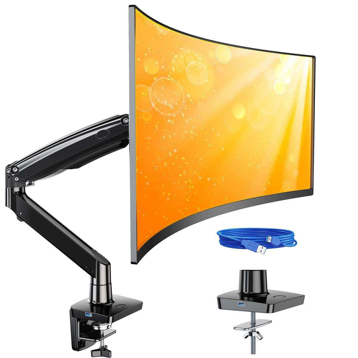 Ergear Single Monitor Mount For 13 To 35 Inches Ultrawide Screens, Holds 26.4Lbs, Gas Spring Single Monitor Arm, Single Monitor 