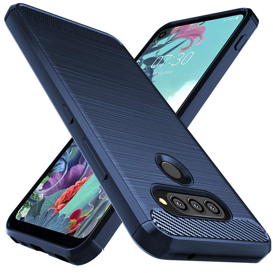 Osophter For Lg Q70 Case.Lg Q730 Case Shock Absorption Flexible Tpu Rubber Full Body Protective Phone Cover For Lg Q70/Q730(Blue