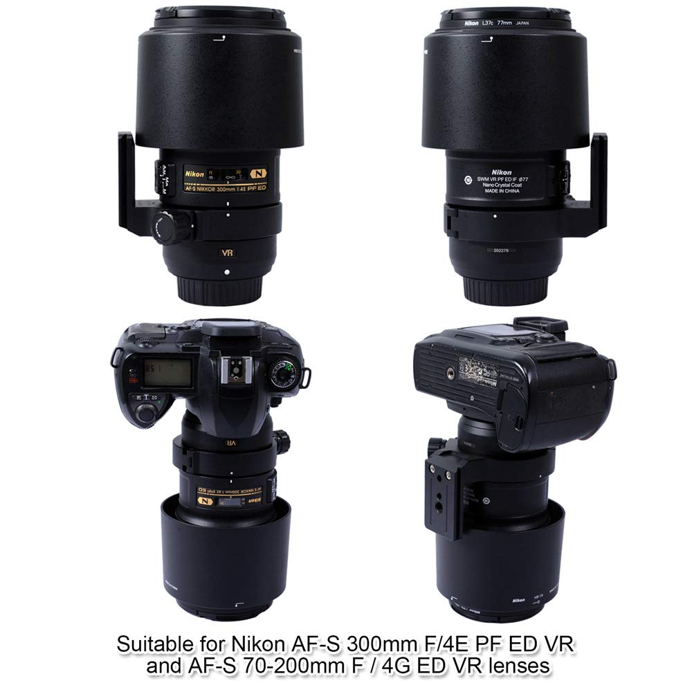 Lens Collar Support Tripod Mount Ring For Nikon Rt 1 Nikkor Af S 300Mm F/4E Pf Ed Vr And Af S 70 200Mm F/4G Ed Vr Bottom Quick R