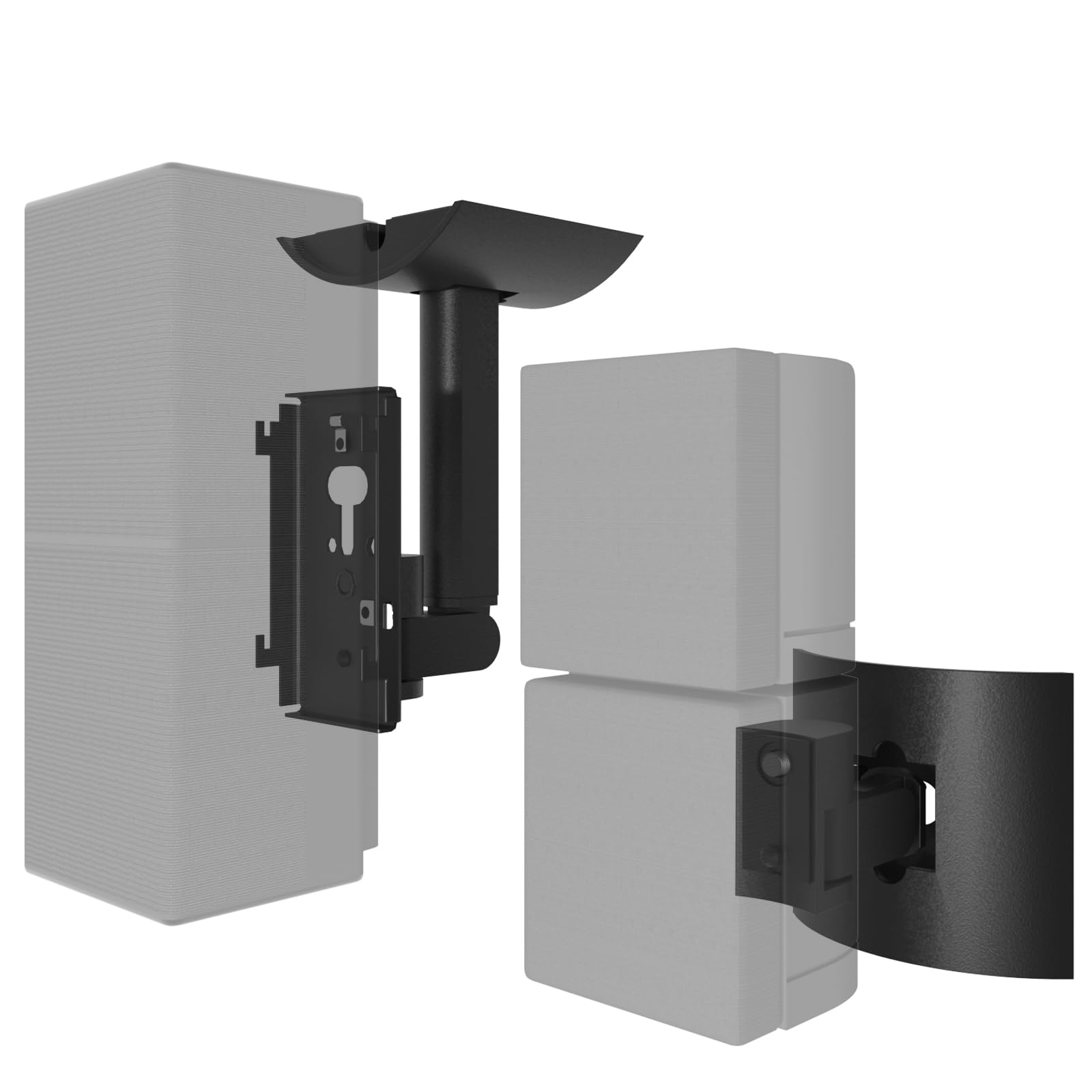Black Wall Mount Bracket For Ub 20 Compatible With Bose Cube Speakers Lifestyle 6 10 15 18 28 12 (Black)
