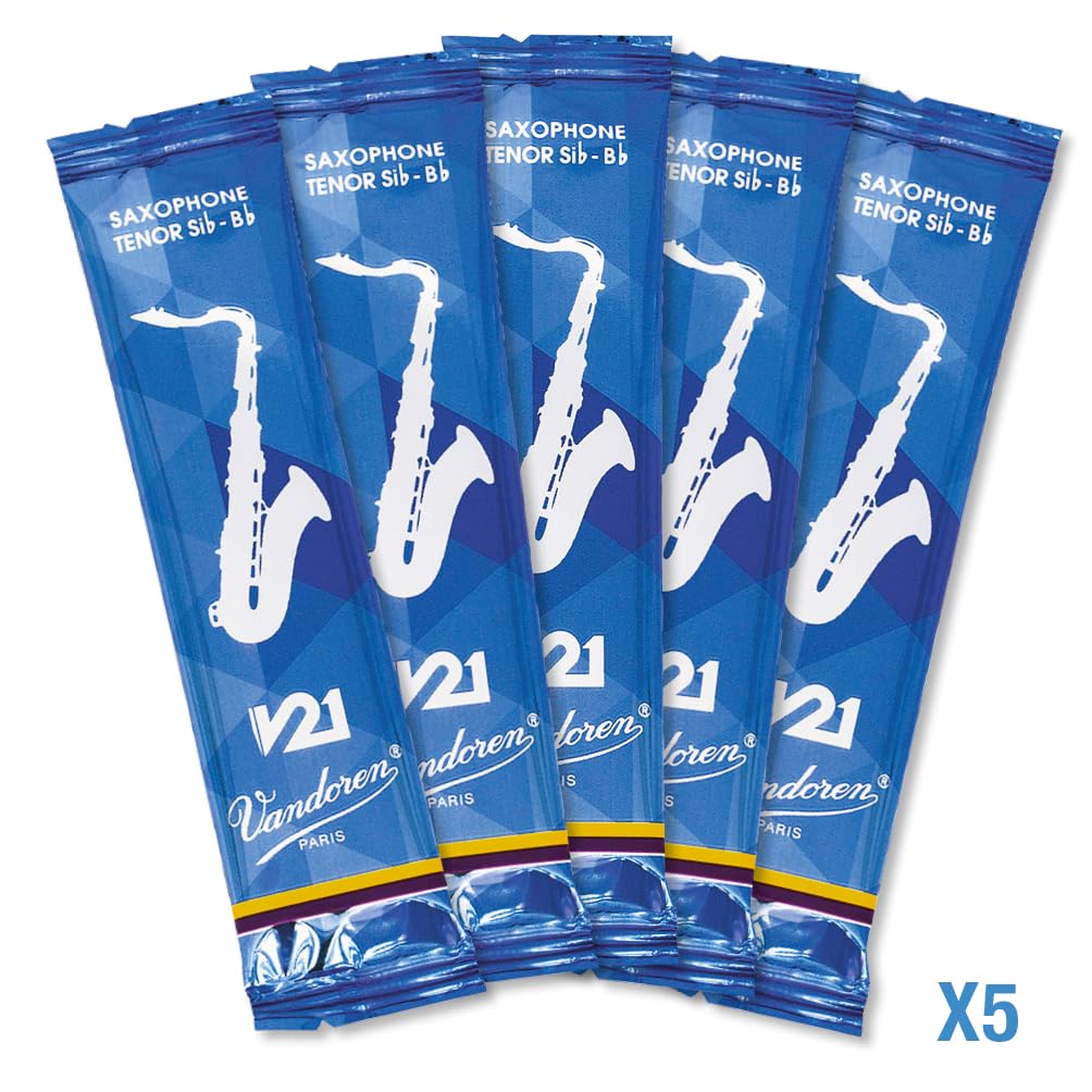 Vandoren Sr824 V21 Tenor Saxophone Reeds Strength 4; Box Of 5