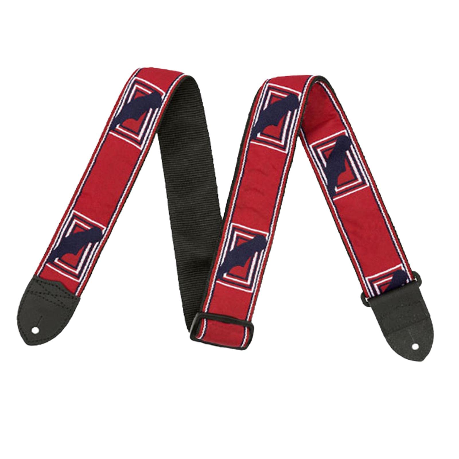 MERISHOPP Guitar Strap Thickening Embroidered widening Polyester for Bass Acoustic Red Blue|AcousticElectric Guitar|Electric Gu
