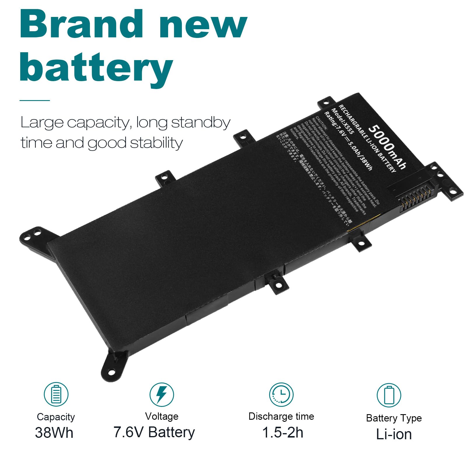 Fancy Buying C21N1347 Laptop Battery Replacement For Asus X555 X555L X555La X555Ld X555Ln A555L K555L Y583Ld W519Ld K555Ld K555L