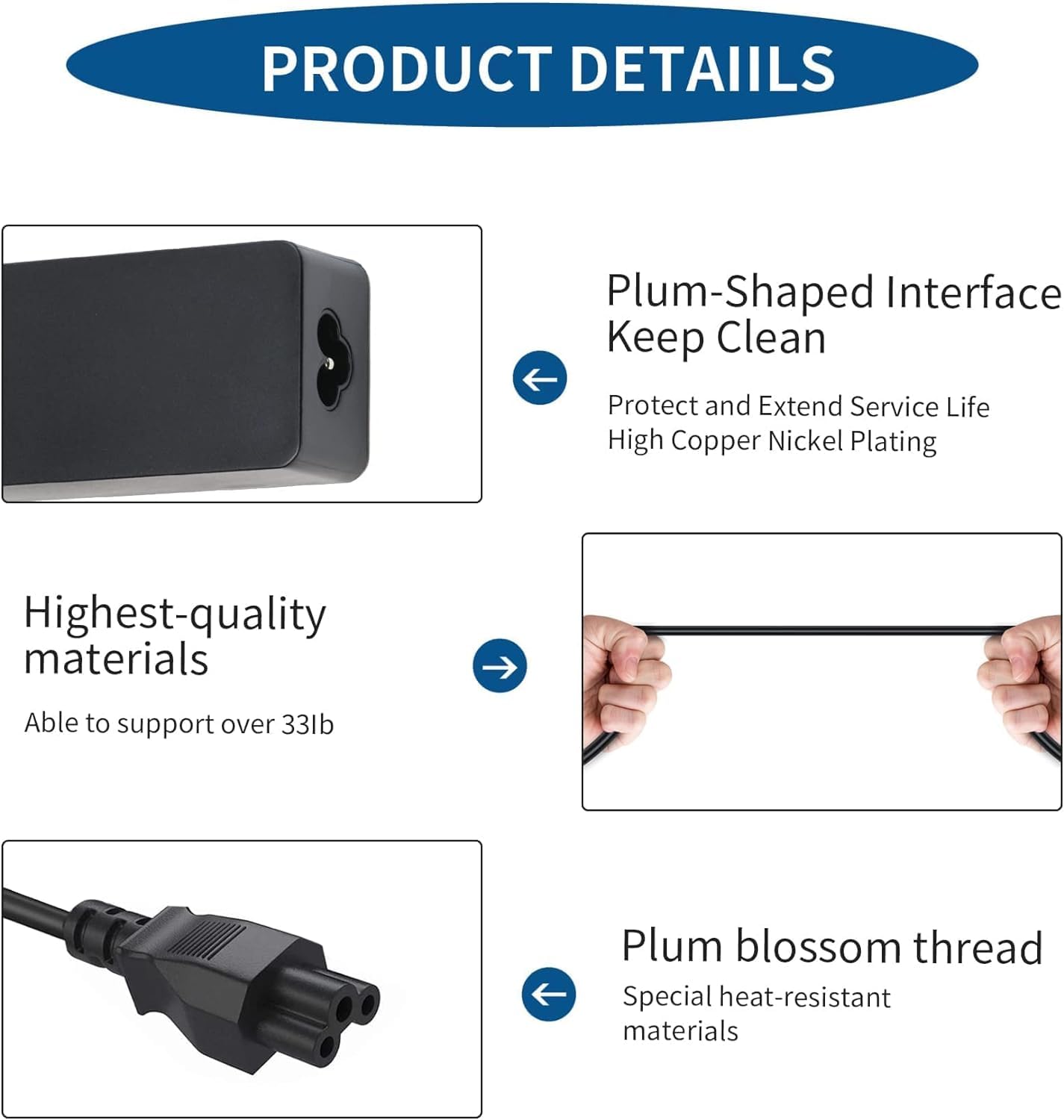 45W Usb C Laptop Charger For Lenovo Chromebook 300E 500E S330 S340 C340 15 C330 100E Thinkpad T480S T480 T580 E580 T580S Yoga C940 C740 S730 720 730 X1 Carbon 2Nd Gen Mtk Replacement Type C Power Cord