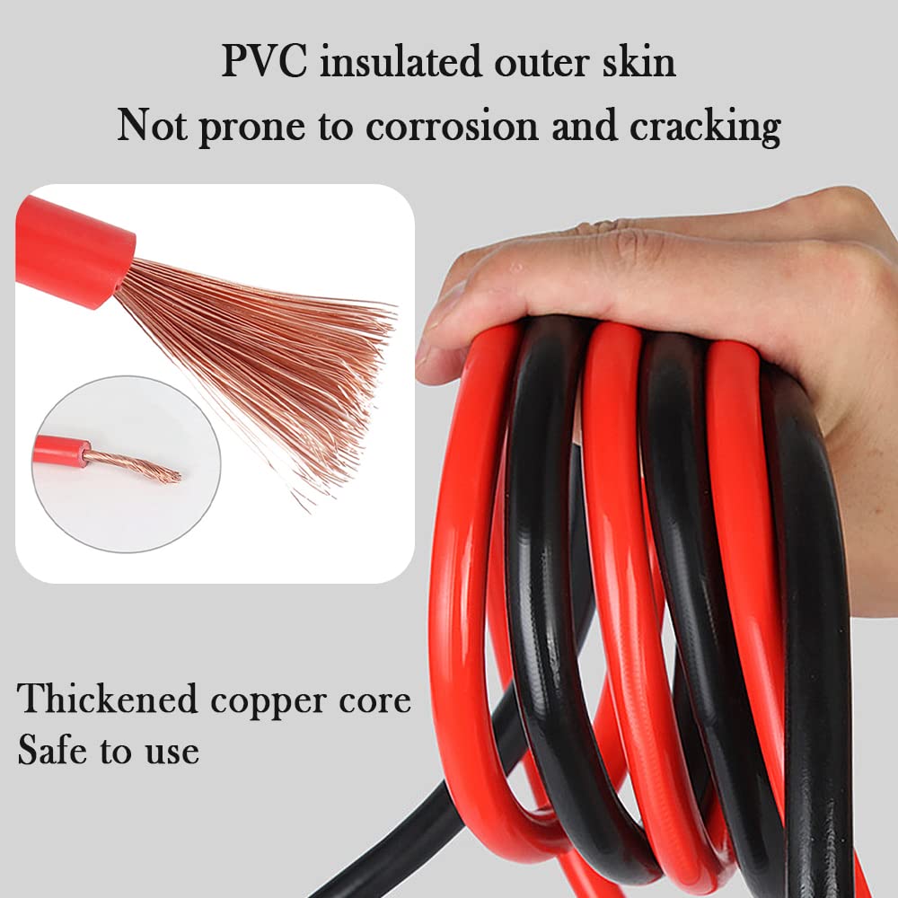 70'' 500A Heavy Battery Duty Jumper Cables   Alligator Clips Electrical Battery Clamps For Emergency Roadside Assistance   Unive