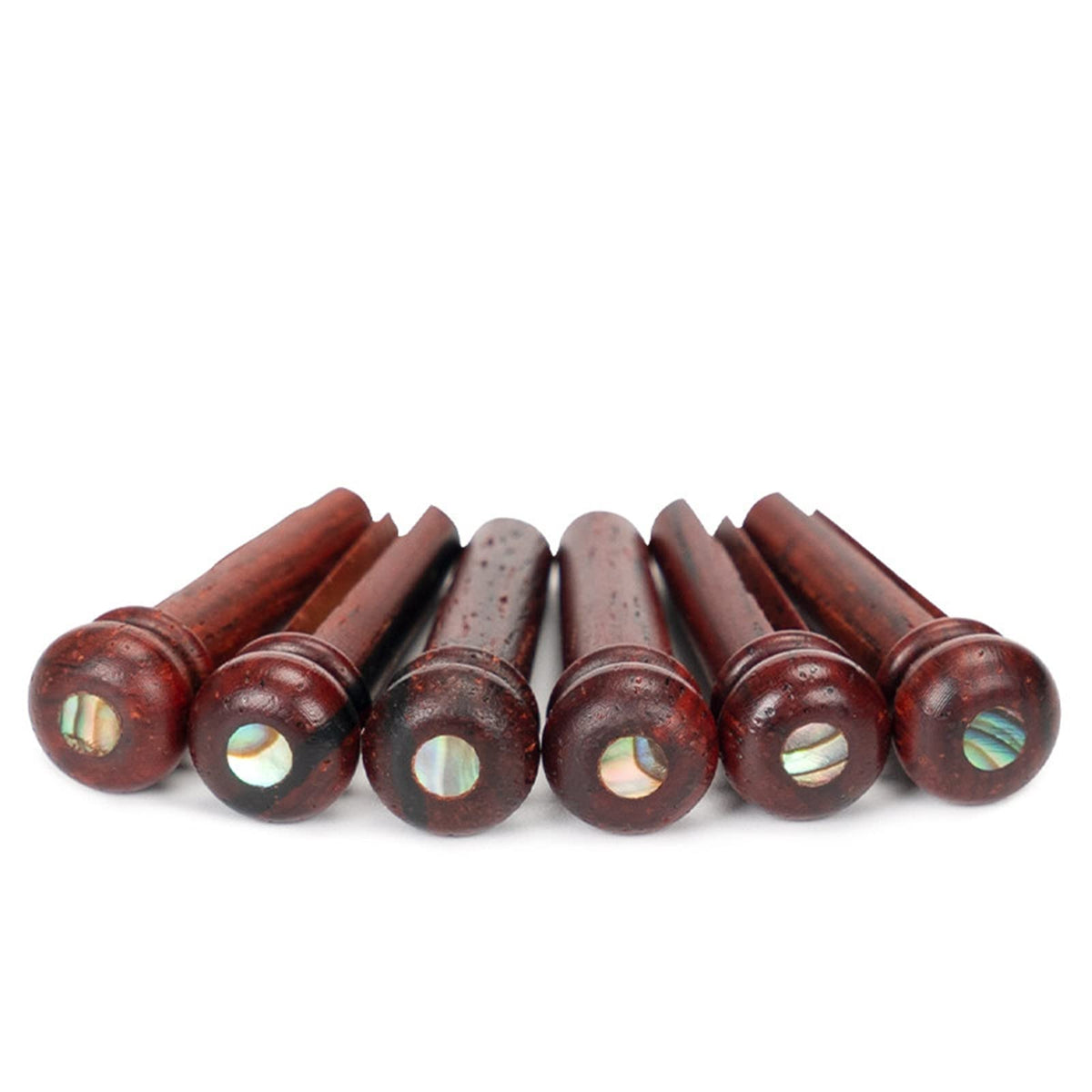 Miwayer Cocobolo Wood Guitar Bridge Pins Replacement Parts Brown For 6 & 12 String Acoustic Guitar (Small Abalone Dot)
