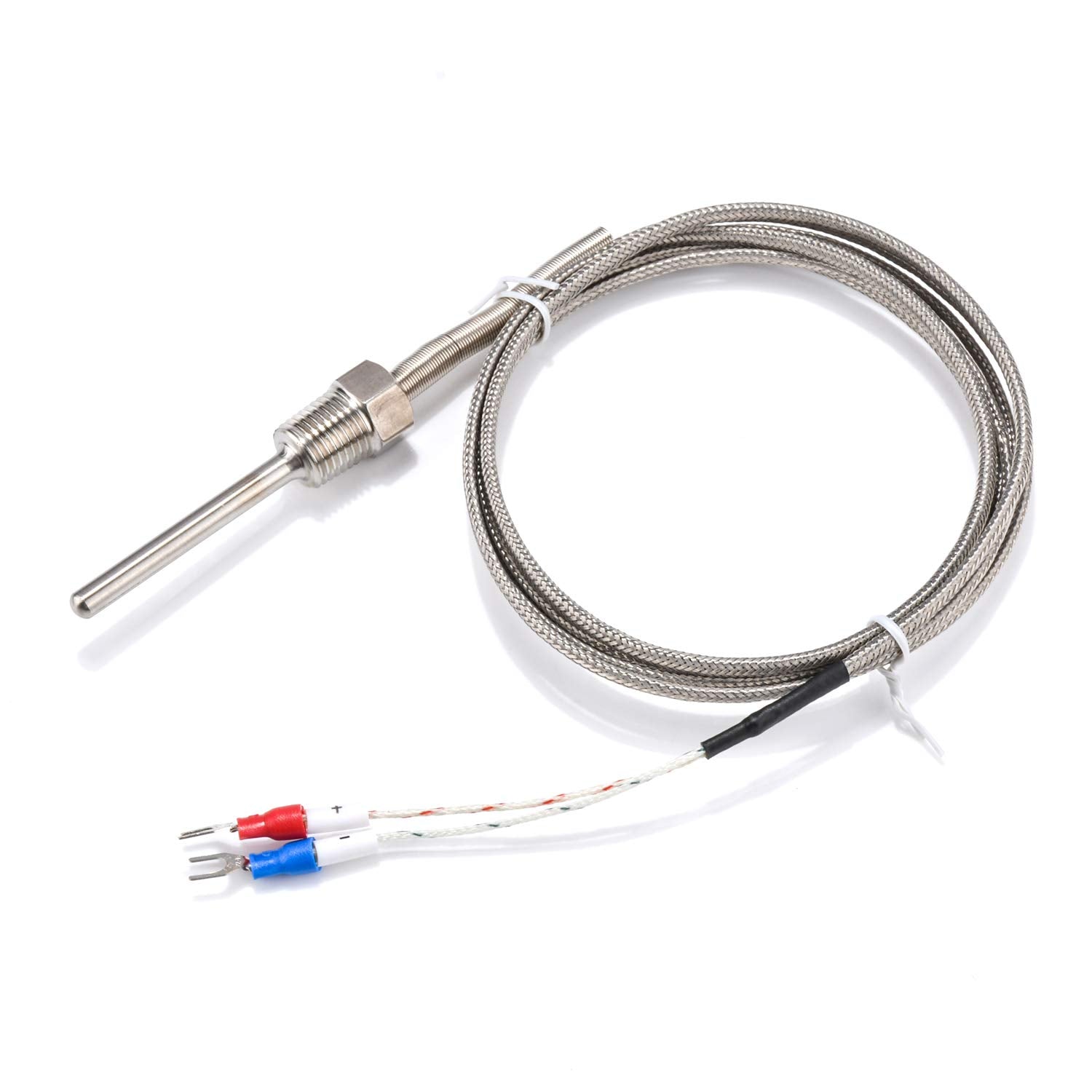 Waterproof K Type Grounded Thermocouple   Jaybva Temperature Sensor Probe For Pid Temperature Controller Two Wire Stainless Stee