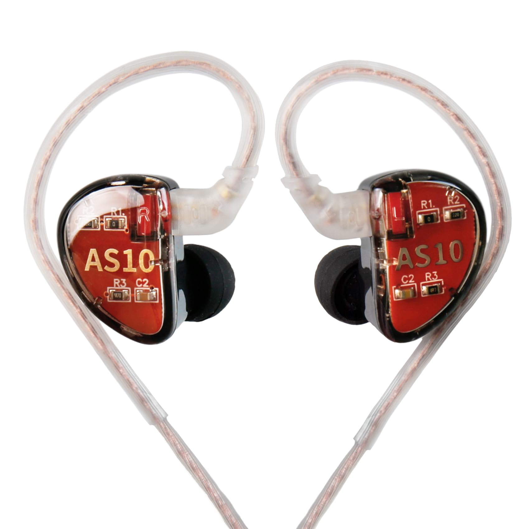 Kz As10 Pure 5 Balanced Armature 5Ba Earphone, Musician In Ear Monitor Headphone High Fidelity Hifi Headset (With Microphone, Black)�