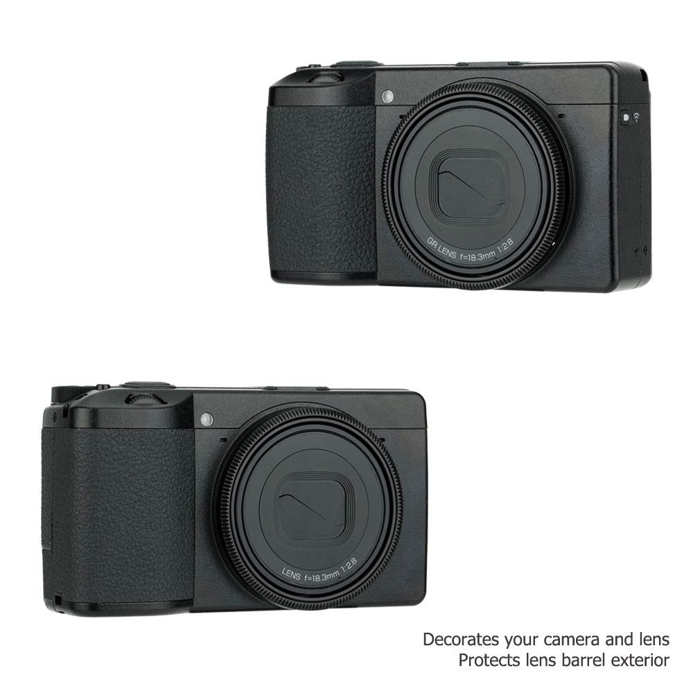 Jjc Metal Lens Decoration Ring Cap For Ricoh Gr Iii Gr Iii Hdf Gr3 Gr3 Hdf Accessories Replace Ricoh Gn-1 Ring Cap -Black