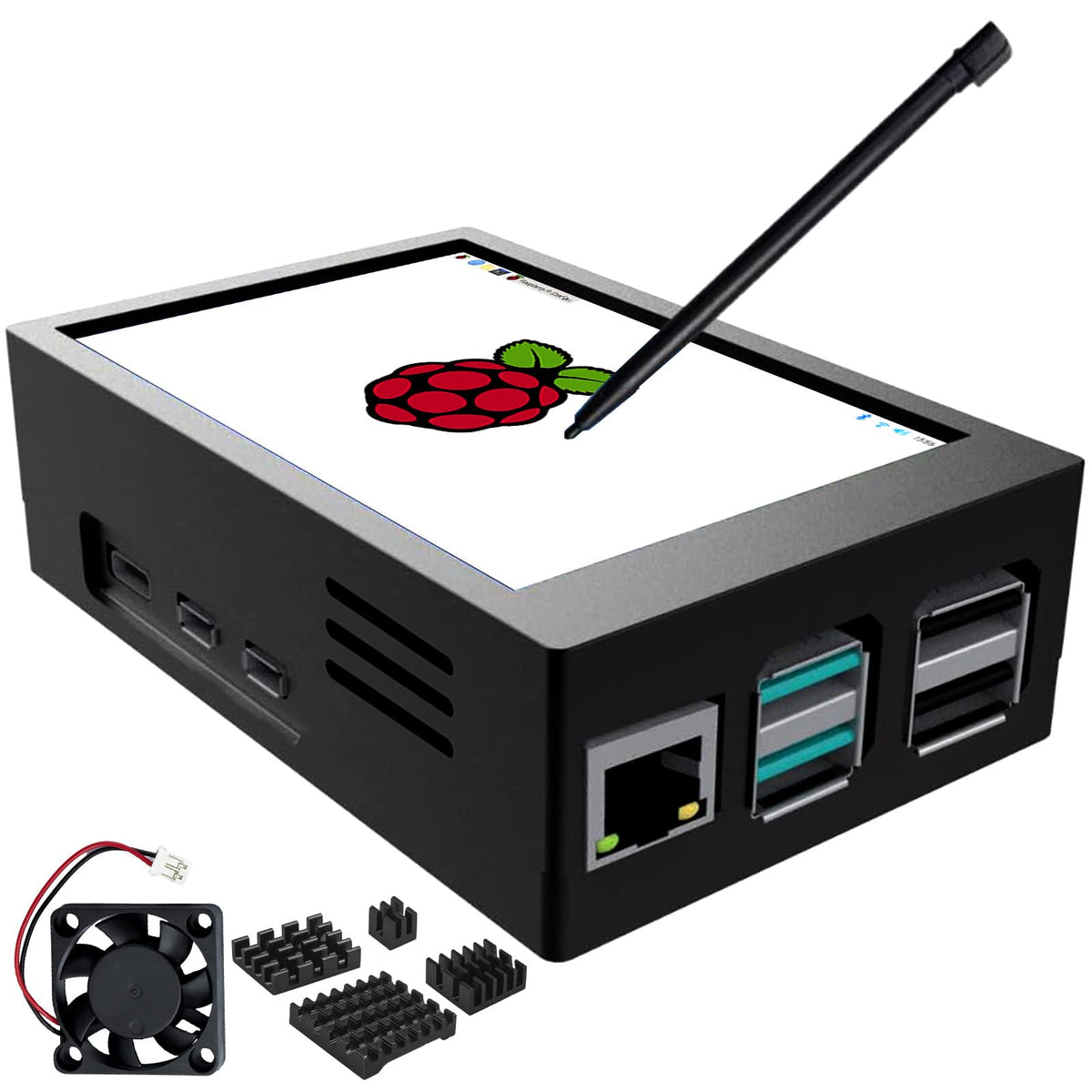 CUQI Raspberry Pi Display, 3.5 Inch Touchscreen with Raspberry Pi 5 Ca ...