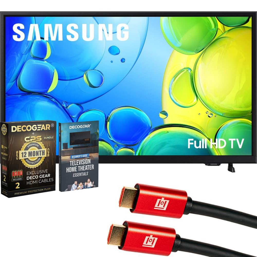 Samsung UN40F6000FFXZA 40 inch 1080P FHD F6000F 4K Smart TV (2025) Bundle with Theater Essentials, 1 Year CPS Enhanced Protectio