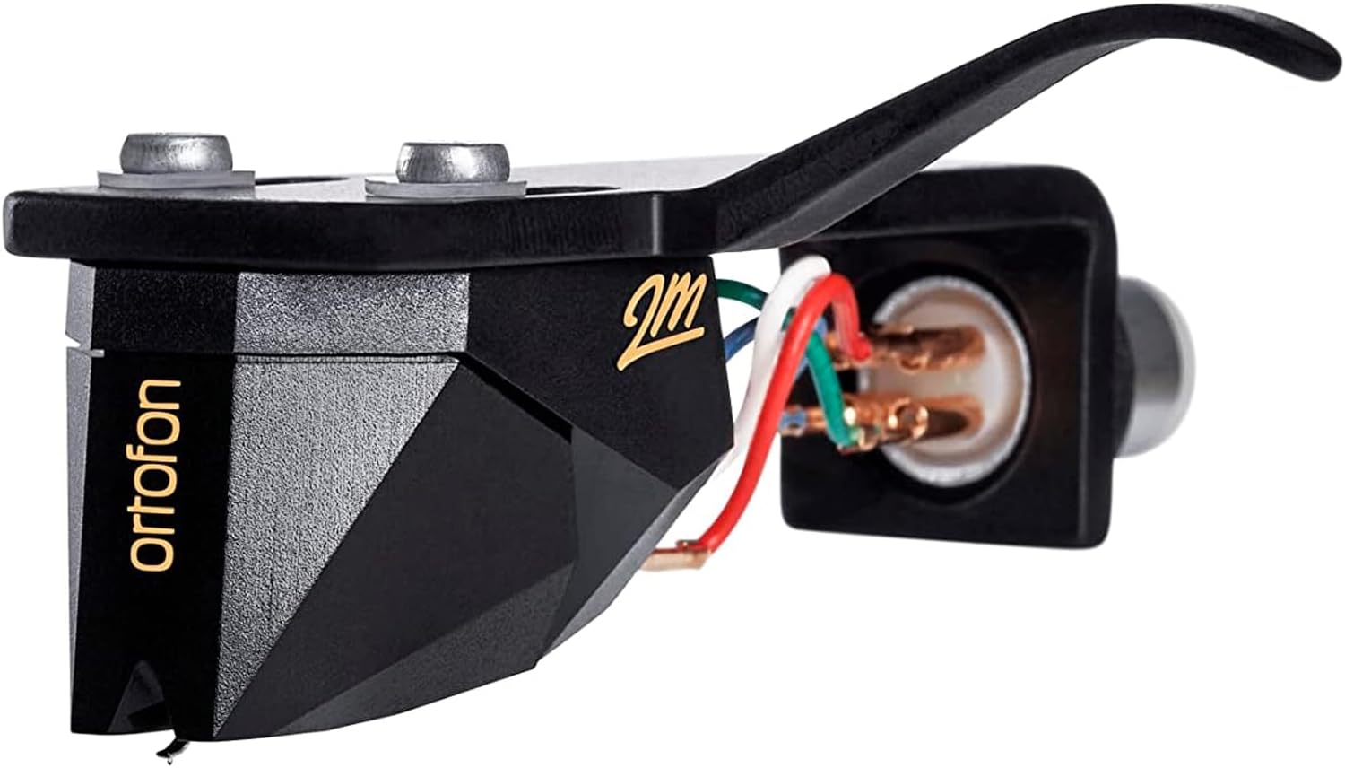 Ortofon 2M Black Premounted   2M Black Pickup Mounted On Sh 4 Black Headshell | Easy To Mount On S Shaped Tone Arms | Black/Black