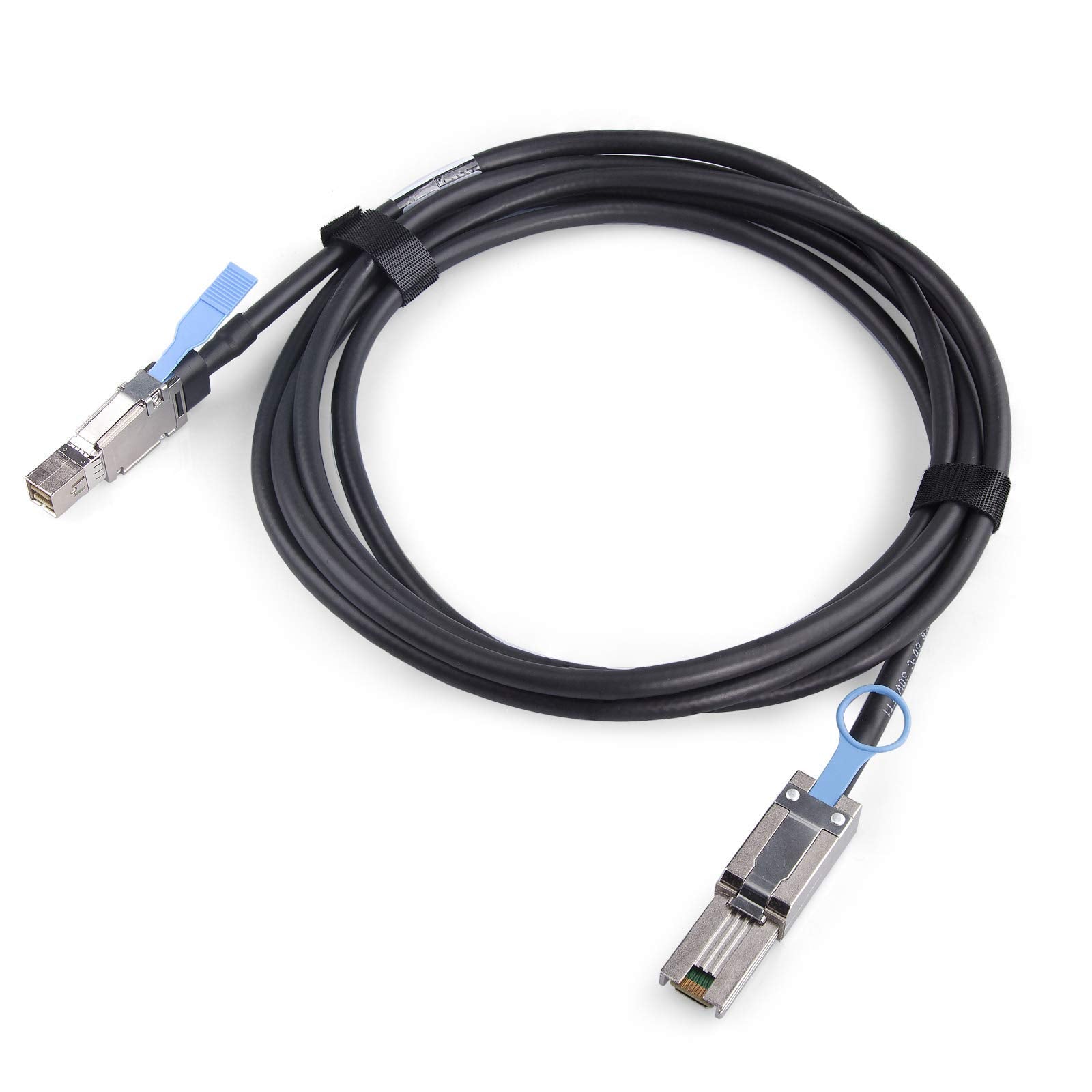 H!Fiber.Com Sff 8644 To Sff 8088 Cable, 6Gbps External Hd Mini Sas Hybrid Cable, 1.5 Meter(4.9Ft), 100 Ohms, Attached Scsi For R
