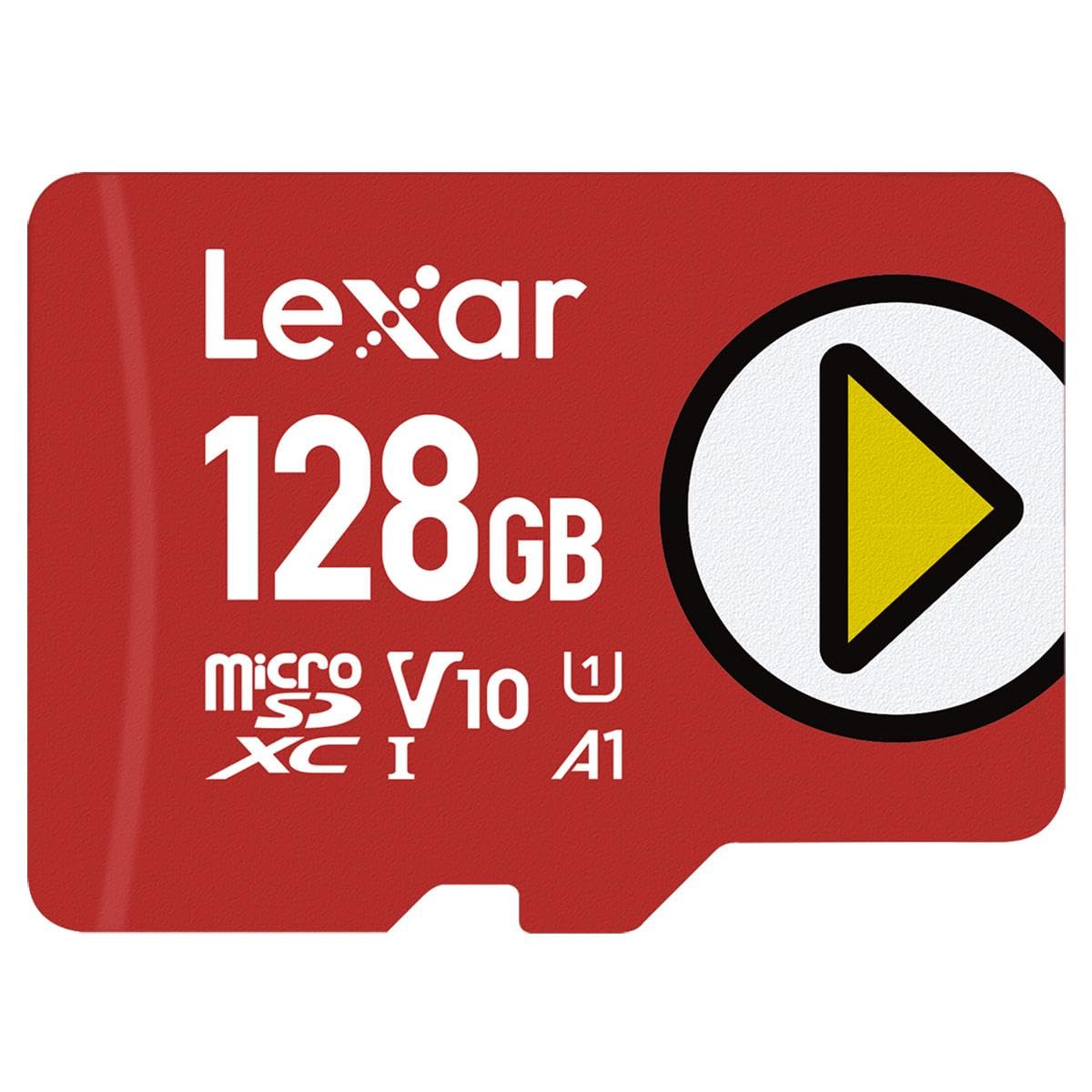Lexar 128GB PLAY microSDXC Memory Card, UHSI, C10, U1, V10, A1, FullHD & 4K Video, Up To 160/50 MB/s, Expanded Storage for Nin