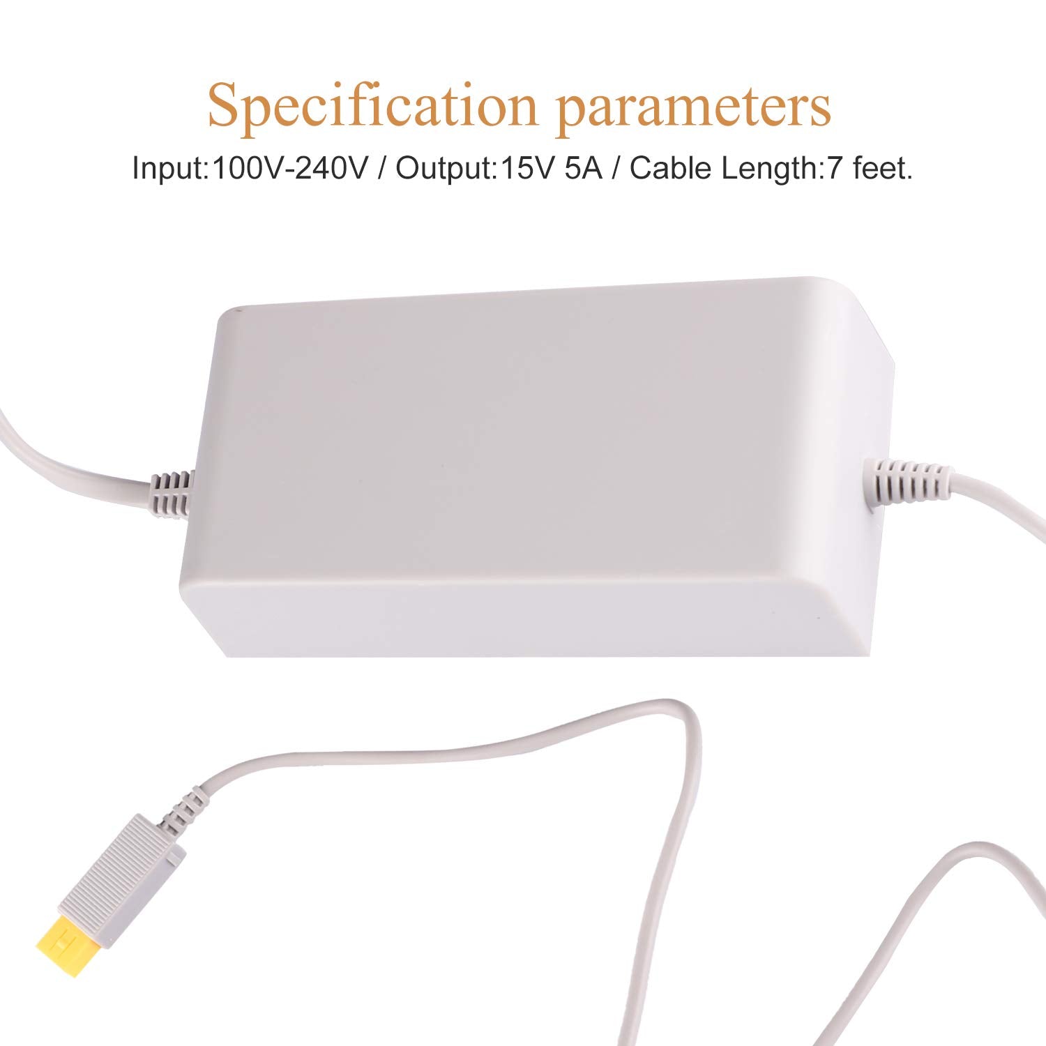 Console Charger For Wii U, Ac Adapter Power Supply Replacement For Nintendo Wiiu Console (Not Compatible With Nintendo Wii)