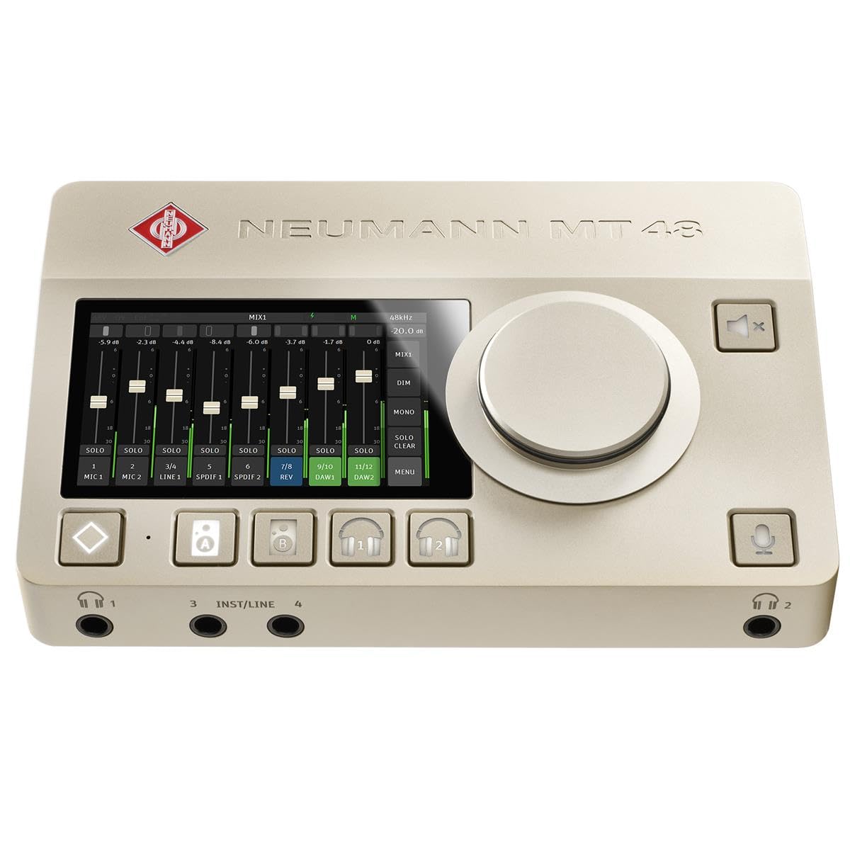 Neumann Mt 48 Us  Premium UsbC Audio Interface With Touchscreen Control, Aes67, Midi Interface, & Adat/S/Pdif Expansion Connec