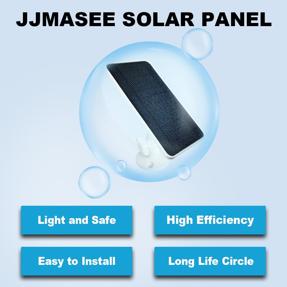 Solar Panel Charging For Ring Camera: Ring Spotlight Cam Plus/Battery, Stick Up Cam Battery, Jjmasee With 13Ft Weatherproof Usb