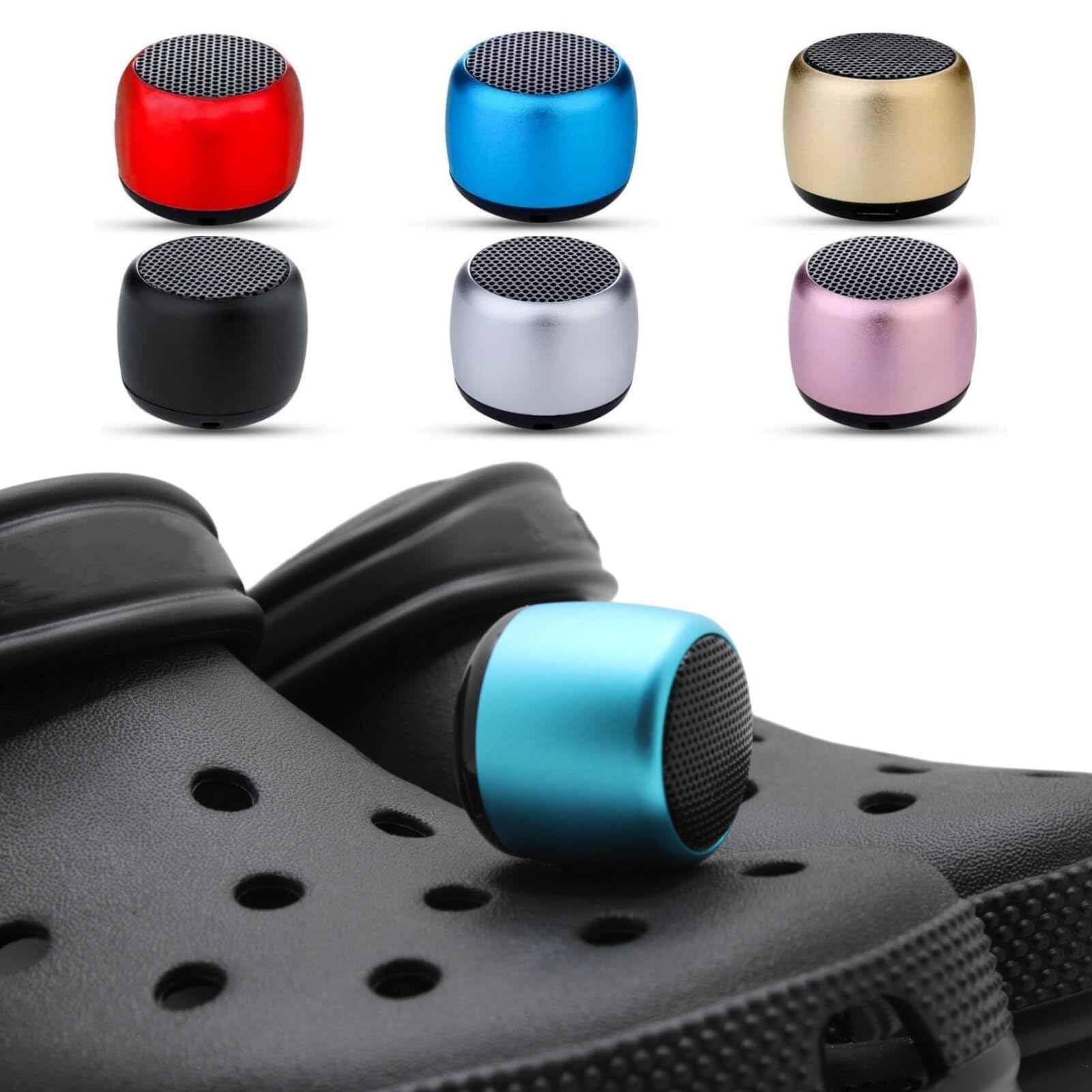 Uueenn Croc Speaker, Mini Speaker For Croc, Halloween Mini Speaker, Bluetooth Croc Charm, Blue