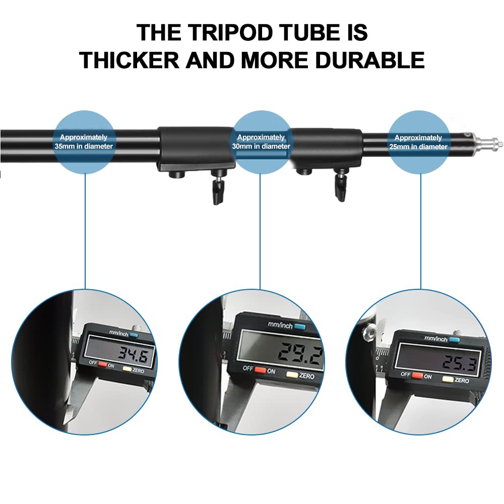 Aluminum Alloy Photography Tripod Stand, 9.19 Feet/2.8M Studio Lighting Tripod Stand For Video Lights, Photography Lights, Refle