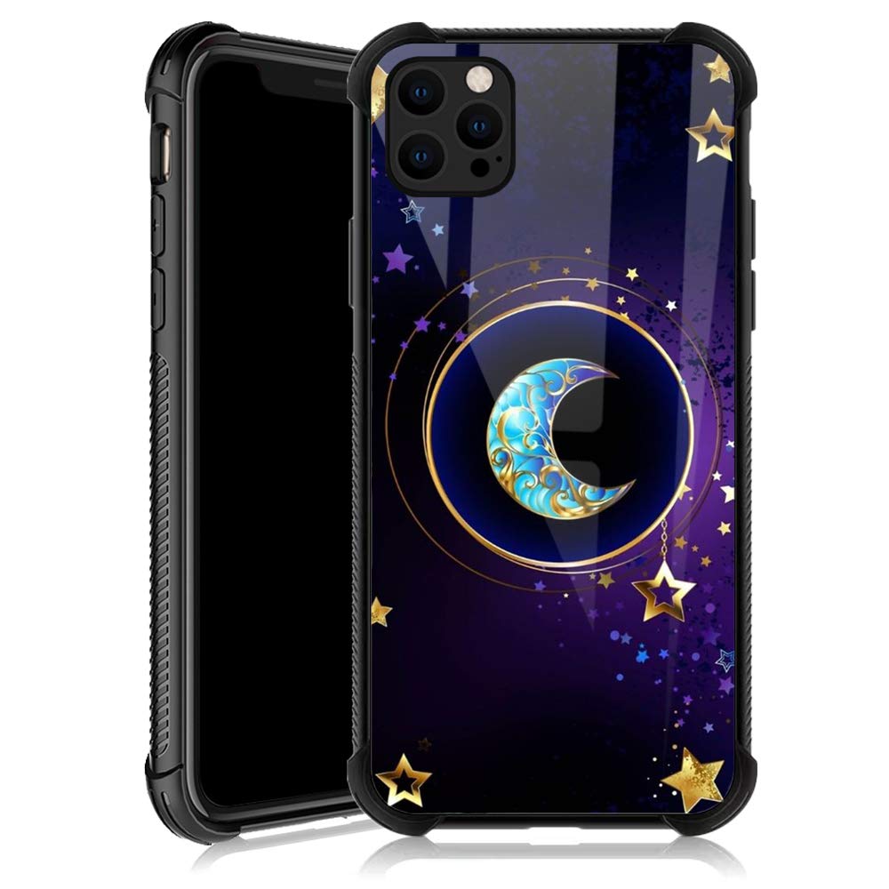 Zhegailian Iphone 13 Pro Max Case,Moon Star Mandala Iphone 13 Pro Max Cases For Girls,Reinforced Corners Soft Tpu Bumper Shockpr