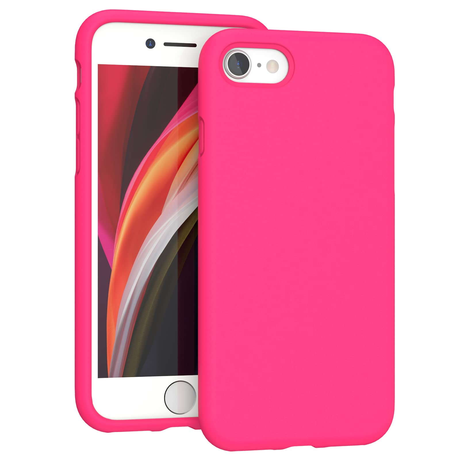 K Tomoto Compatible With Iphone Se(3Rd And 2Nd Gen)/8/7 Case (4.7''), [Drop Protection] [Anti Scratch] Shockproof Liquid Silicon