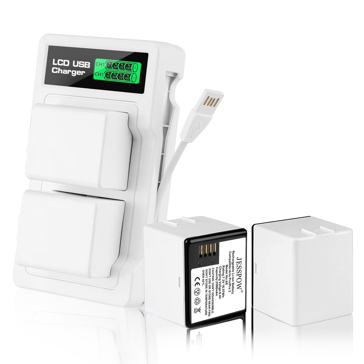 Replacement Battery For Arlo Pro, Arlo Pro 2 (Vma4400), 4-Pack 2580Mah Li-Ion Rechargeable Batteries And Charger For Arlo Pro/Pr