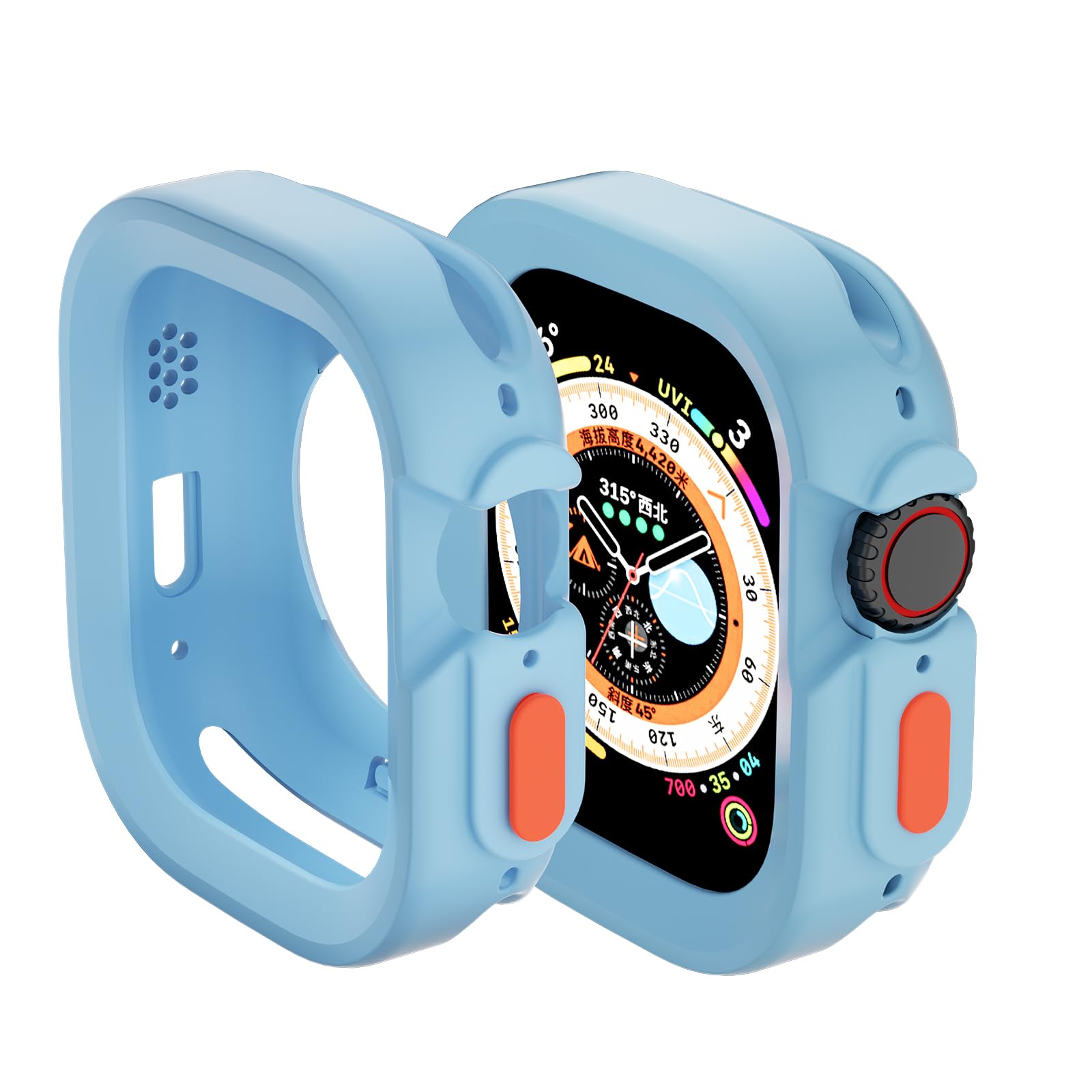 SDOCEBF Slim Flexible TPU Shockproof Bumper Cover, Rugged Case for iWatch Apple Watch Ultra 2/3, 49mm Case Protector, Ultra Thin