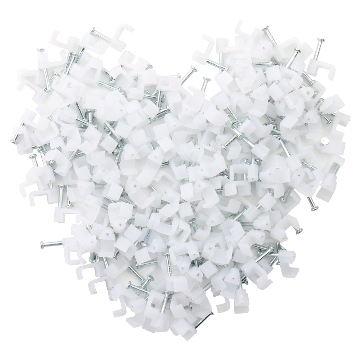 Ethernet Cable Clips Jadaol 200 Pieces For Cat 6 Flat Cables White   7.5 Mm