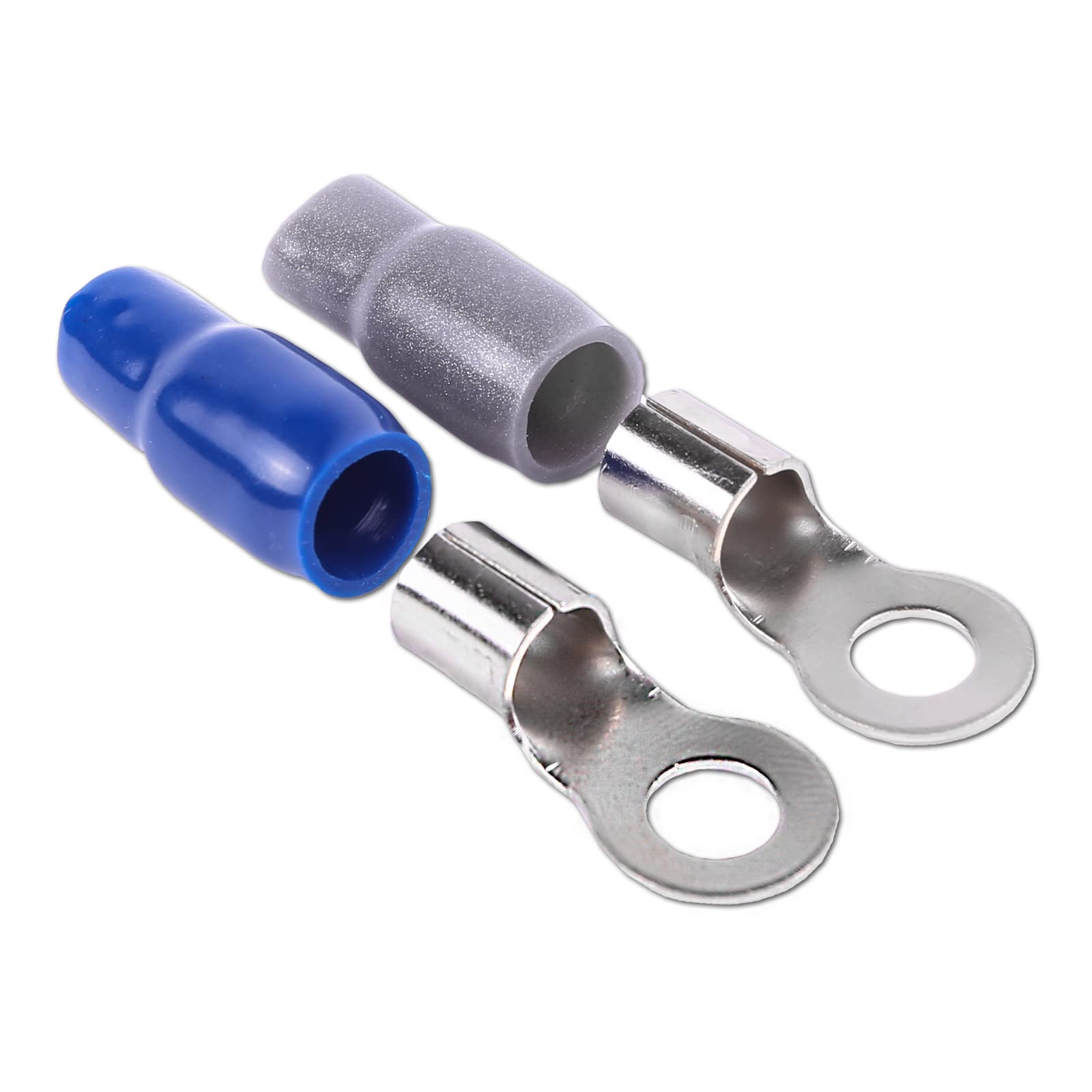 Skar Audio 4 Gauge (5/16'') Nickel Plated Premium Ring Terminals (5 Pack)