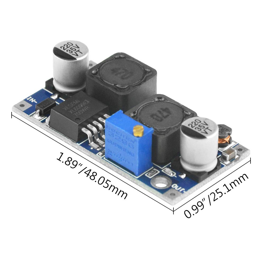 Xingyheng 5Pcs Xl6009 Dc-Dc Buck Boost Voltage Converter Power Module 4A 400Khz Adjustable Switch Module 3.8-30V To 1.25-35V Pow