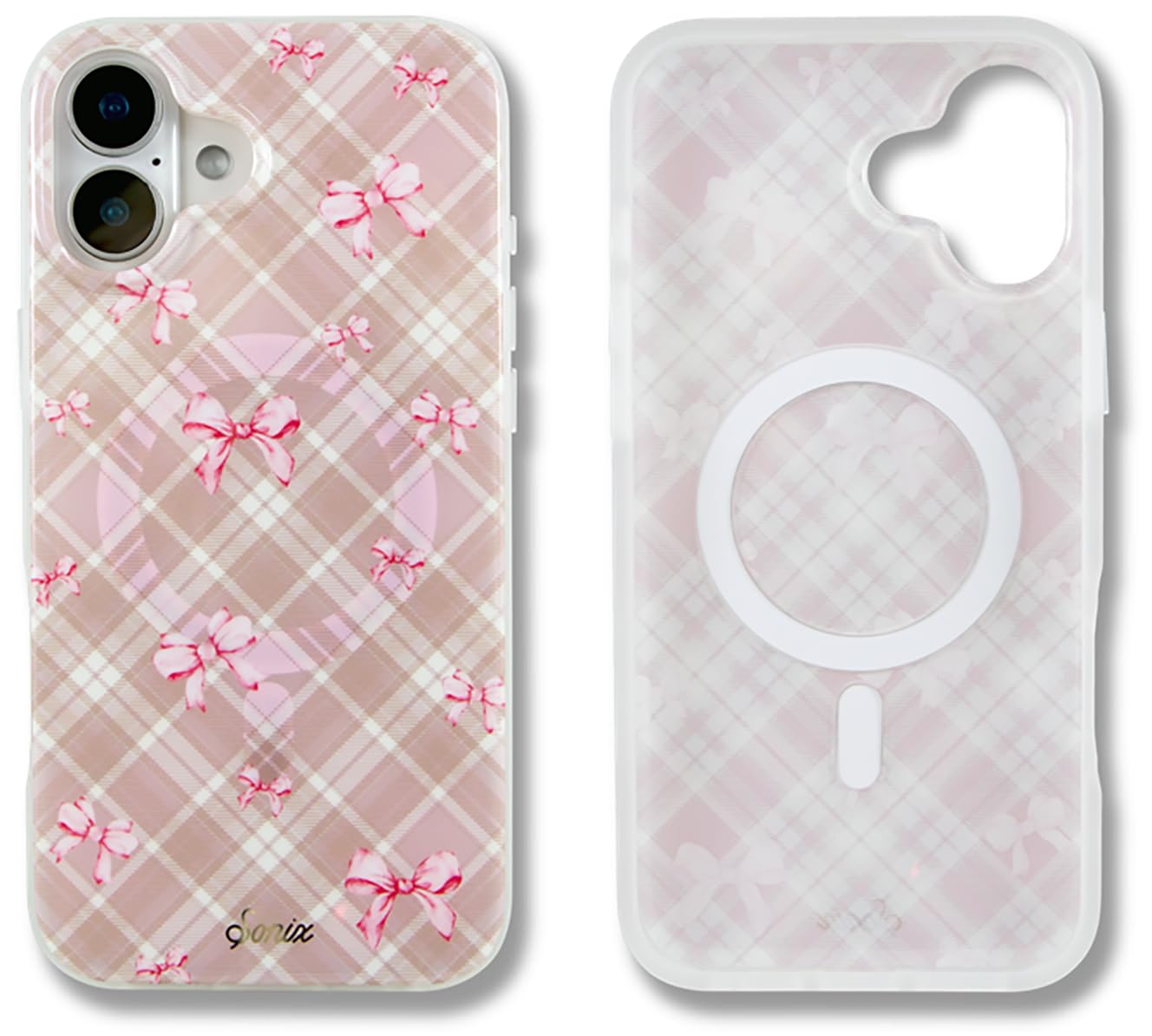 Sonix Case For Iphone 16 Plus | Compatible With Magsafe | 10Ft Drop Tested | Bows | Clueless Pink