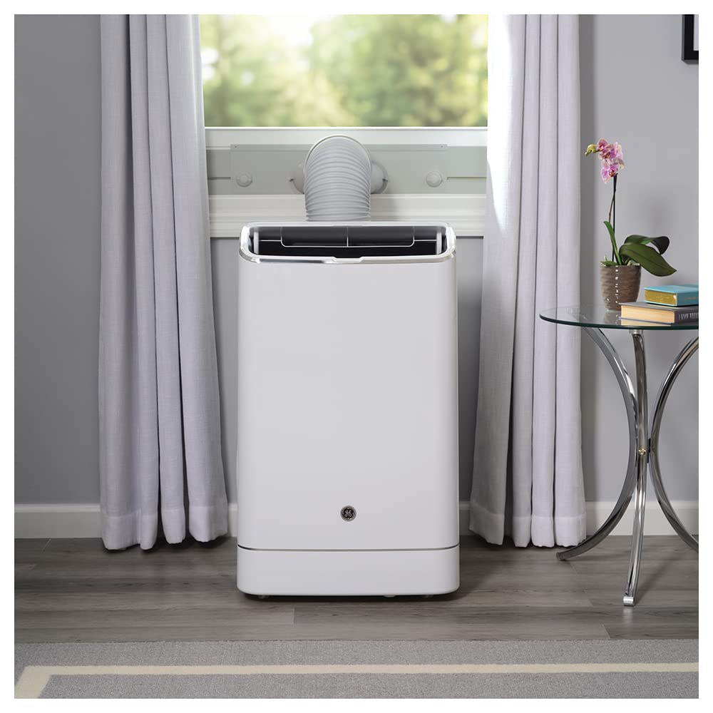 Ge 14,000 Btu Portable Air Conditioner For Medium Rooms Up To 550 Sq Ft (9,850 Btu Sacc), 3 In 1 With Dehumidify, Fan, And Auto