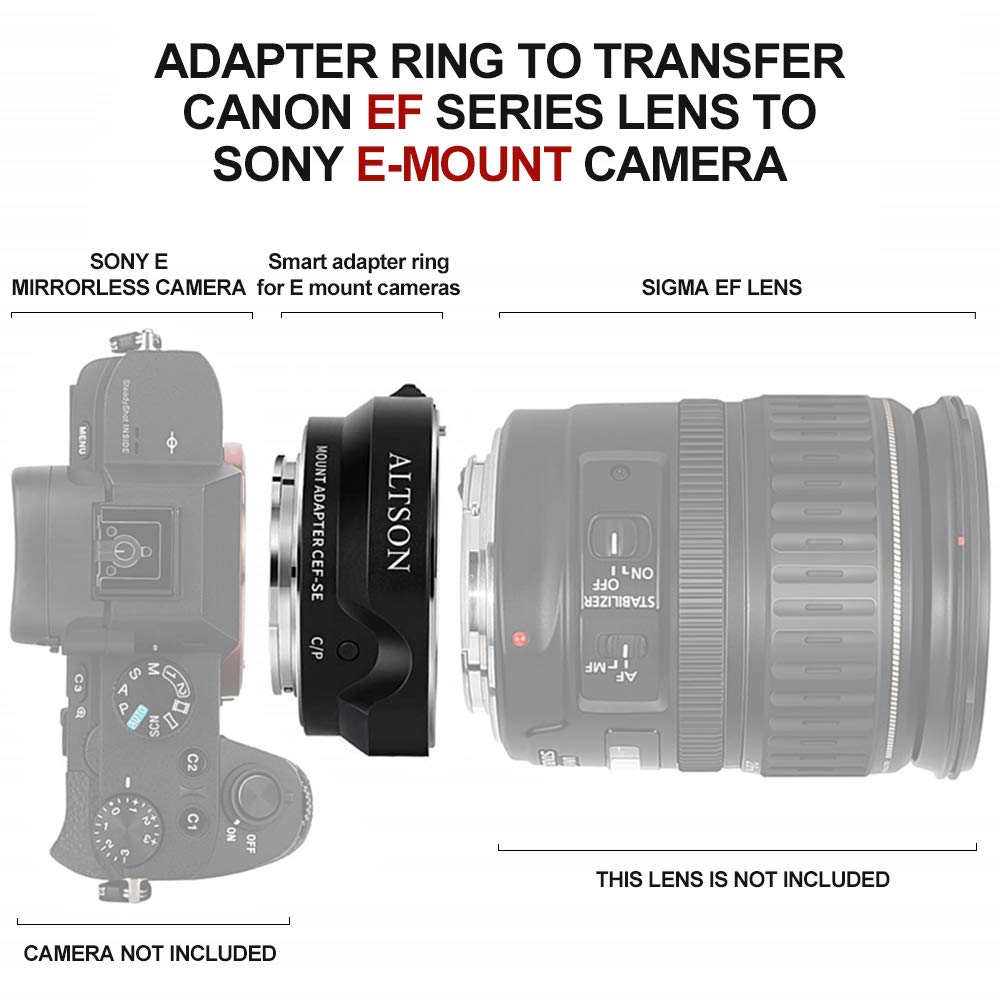 Ef/Ef S Lens Mount Adapter Auto Focus Lens Speedbooster Converter Ring Compatible With Canon Ef/Ef S Lens For Sony E Mount Mirro