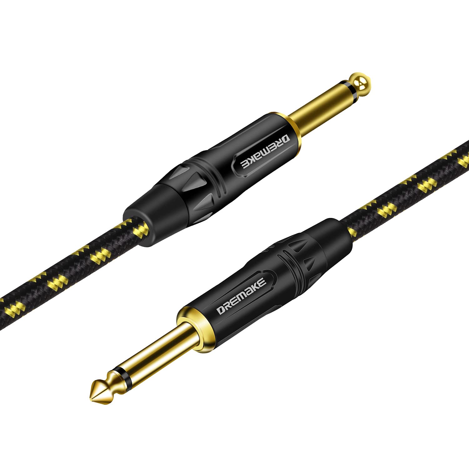 Dremake 3Ft Jack 6.35Mm Ts 1/4 Inch Male To 1/4 Inch Male Guitar Cable 6.35Mm Quarter Inch Audio Guitar Instrument Speaker Cord