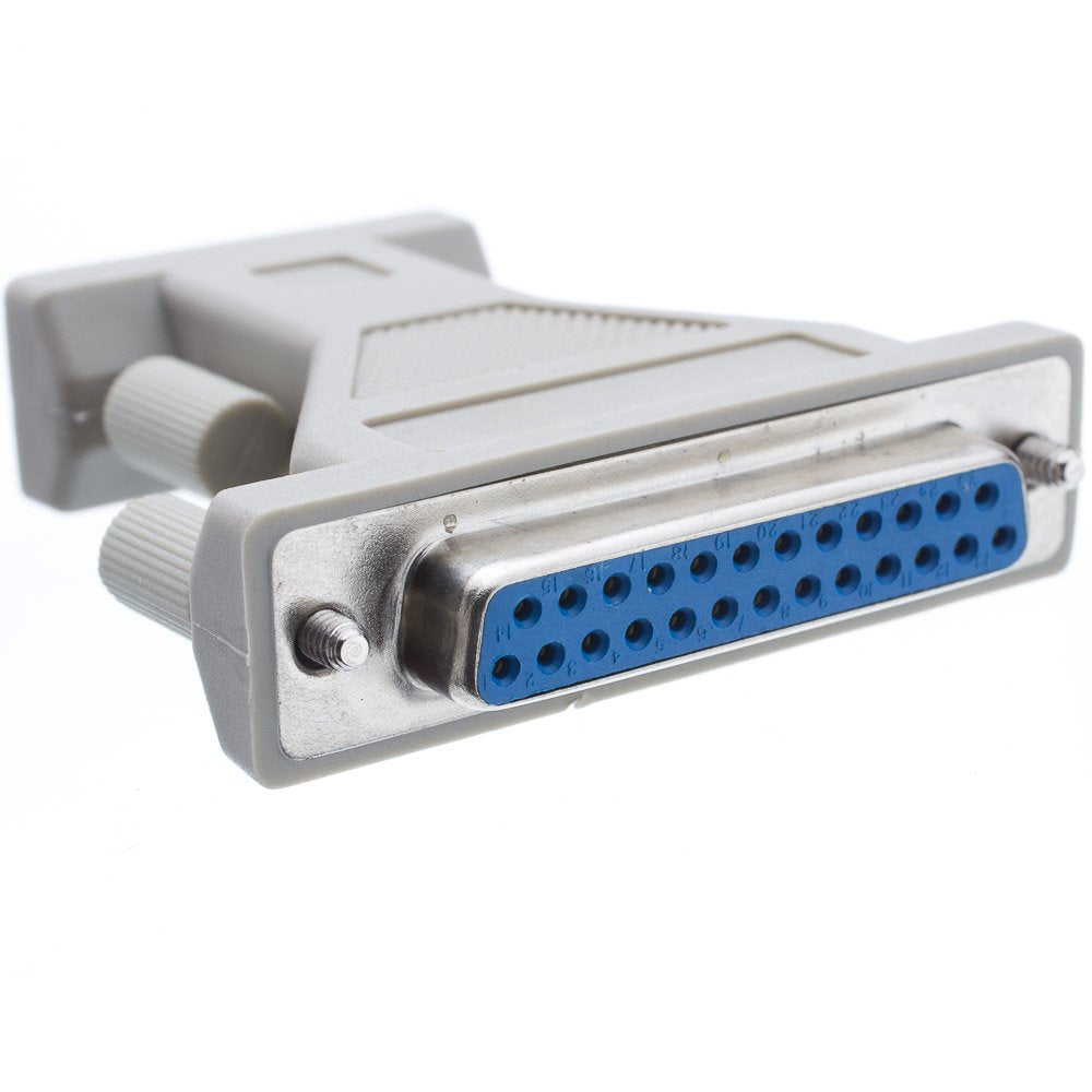 Serial/At Modem Adapter, Db9 Female To Db25 Female