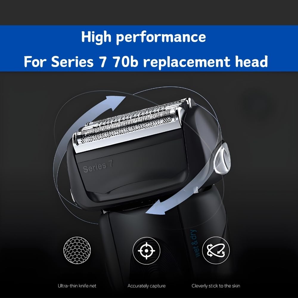Series 7 70B Electric Shaver Replacement Head Compatible With Braun Series 7 Men Razor For 720Cc, 730Cc, 735S, 750Cc, 760Cc, 790